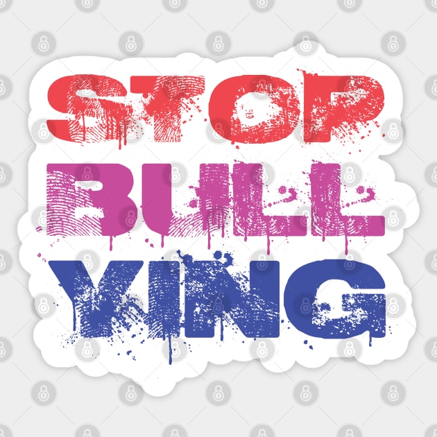 Stop Bullying Vintage Typography Sticker by Whimsical Thinker